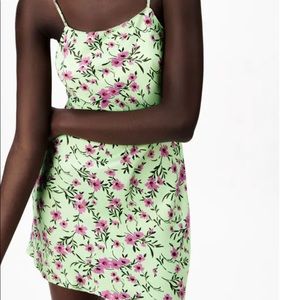 Zara satin effect mini dress